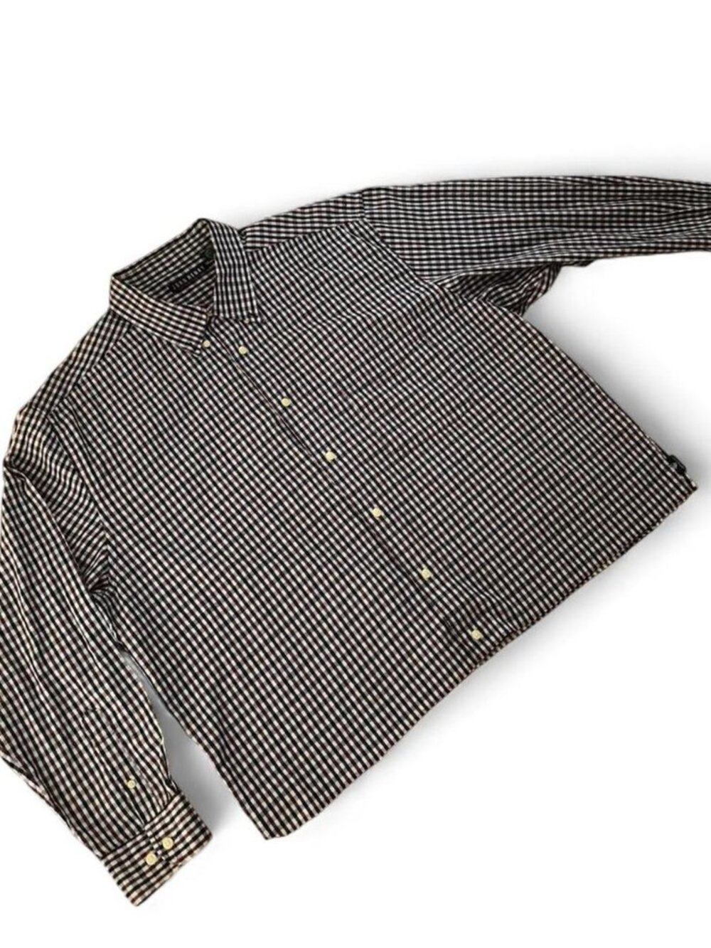 Vintage 90s John Henry Men’s XL Gingham Flannel Button Up Preppy Shirt